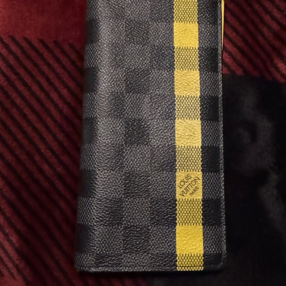 Louis Vuitton Black and Yellow Key Card Holder